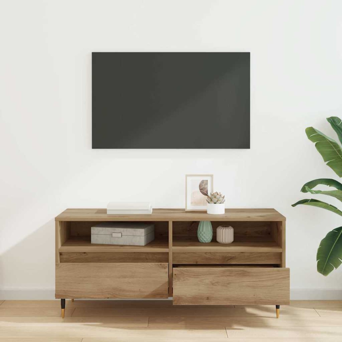 vidaXL Ντουλάπι TV 100 x 34,5 x 44,5 εκ. Artisan Oak