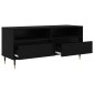 vidaXL Ντουλάπι TV με συρτάρι Μαύρη Οξυά 100 x 34,5 x 44,5 εκ.
