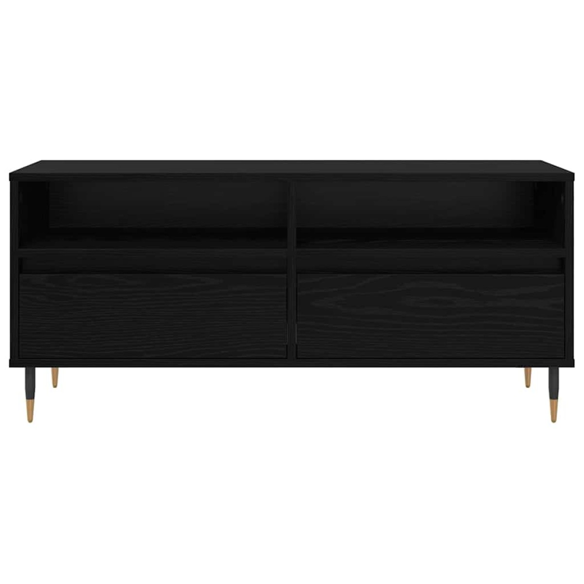 vidaXL Ντουλάπι TV με συρτάρι Μαύρη Οξυά 100 x 34,5 x 44,5 εκ.