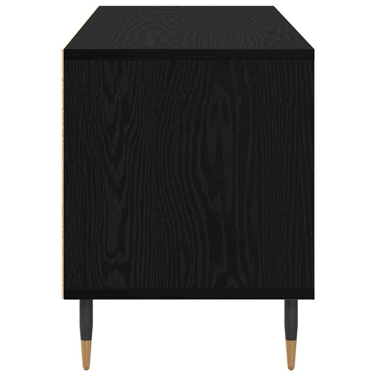 vidaXL Ντουλάπι TV με συρτάρι Μαύρη Οξυά 100 x 34,5 x 44,5 εκ.
