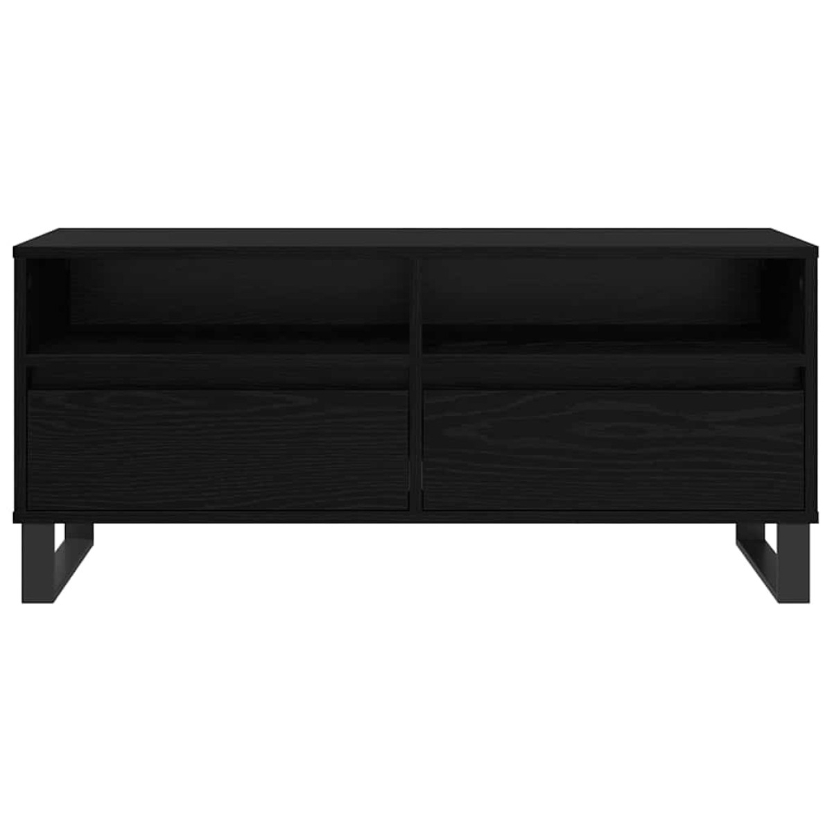 vidaXL Ντουλάπι TV με συρτάρι Μαύρη Οξυά 100 x 34,5 x 44,5 εκ.