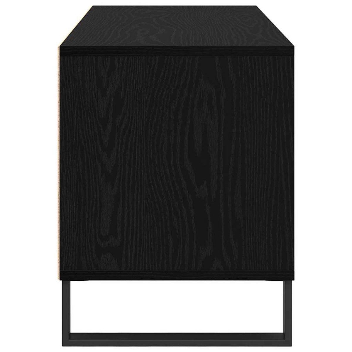 vidaXL Ντουλάπι TV με συρτάρι Μαύρη Οξυά 100 x 34,5 x 44,5 εκ.