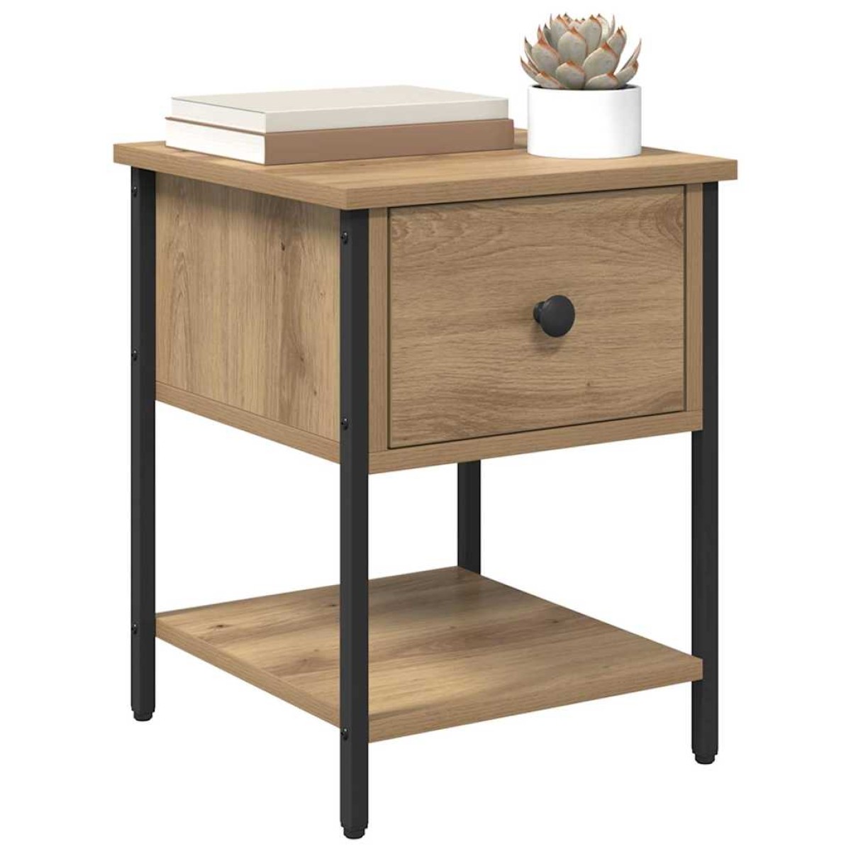 vidaXL Κομοδίνο Artisan Oak 34 x 35,5 x 45 εκ Επεξεργασμένο Ξύλο