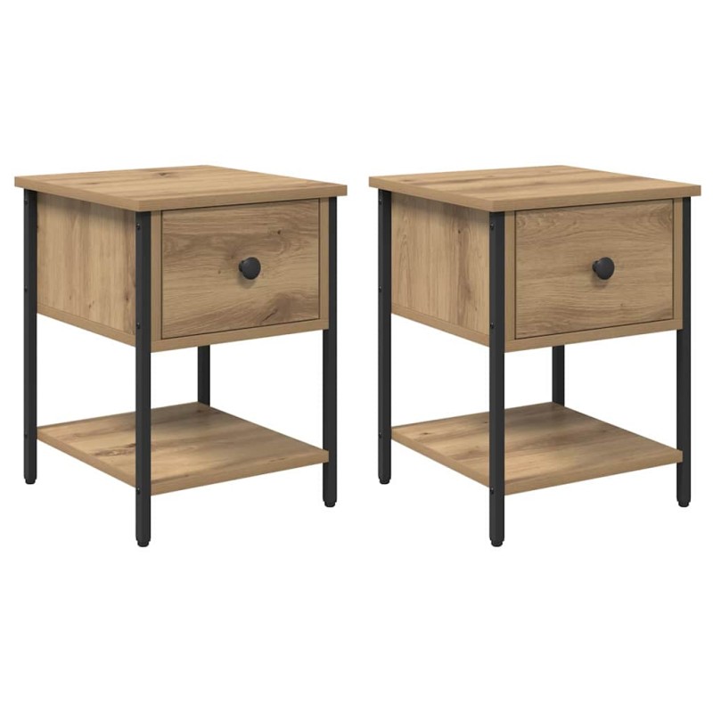 vidaXL Κομοδίνο 2 τεμ. Artisan Oak 34 x 35,5 x 45 εκ