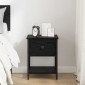 vidaXL Κομοδίνο Μαύρη Οξυά 34 x 35,5 x 45 εκ Επεξεργασμένο Ξύλο