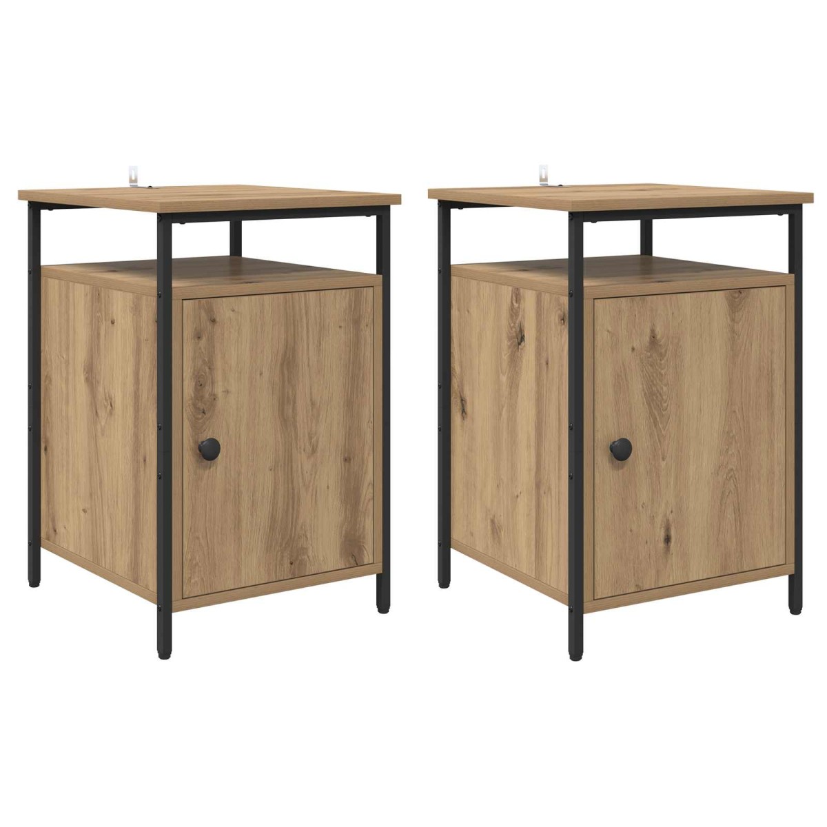 vidaXL Κομοδίνο 2 τεμ. Artisan Oak 40 x 42 x 60 εκ. Επεξεργασμένο Ξύλο