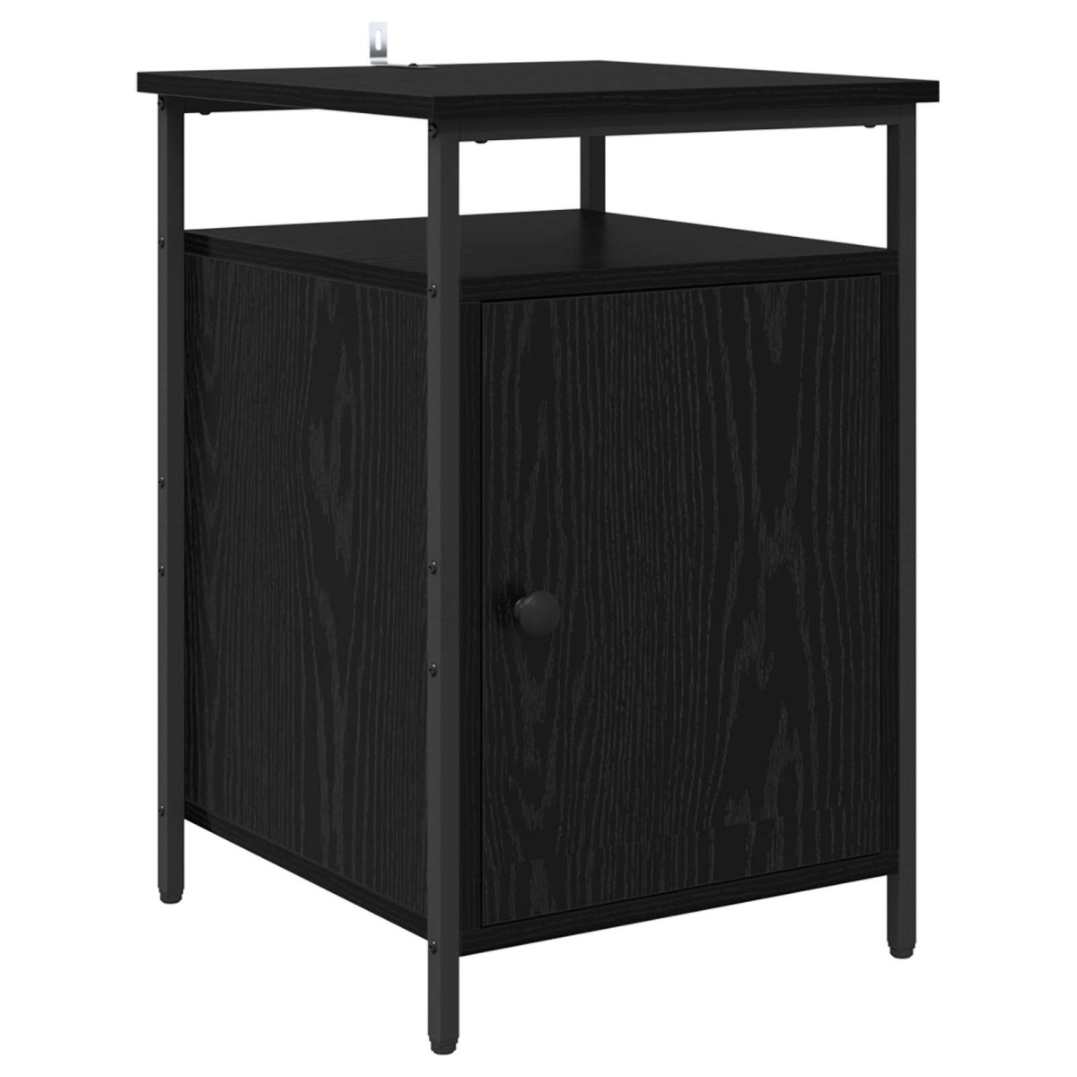 vidaXL Κομοδίνο Μαύρη Οξυά 40 x 42 x 60 εκ. Επεξεργασμένο Ξύλο