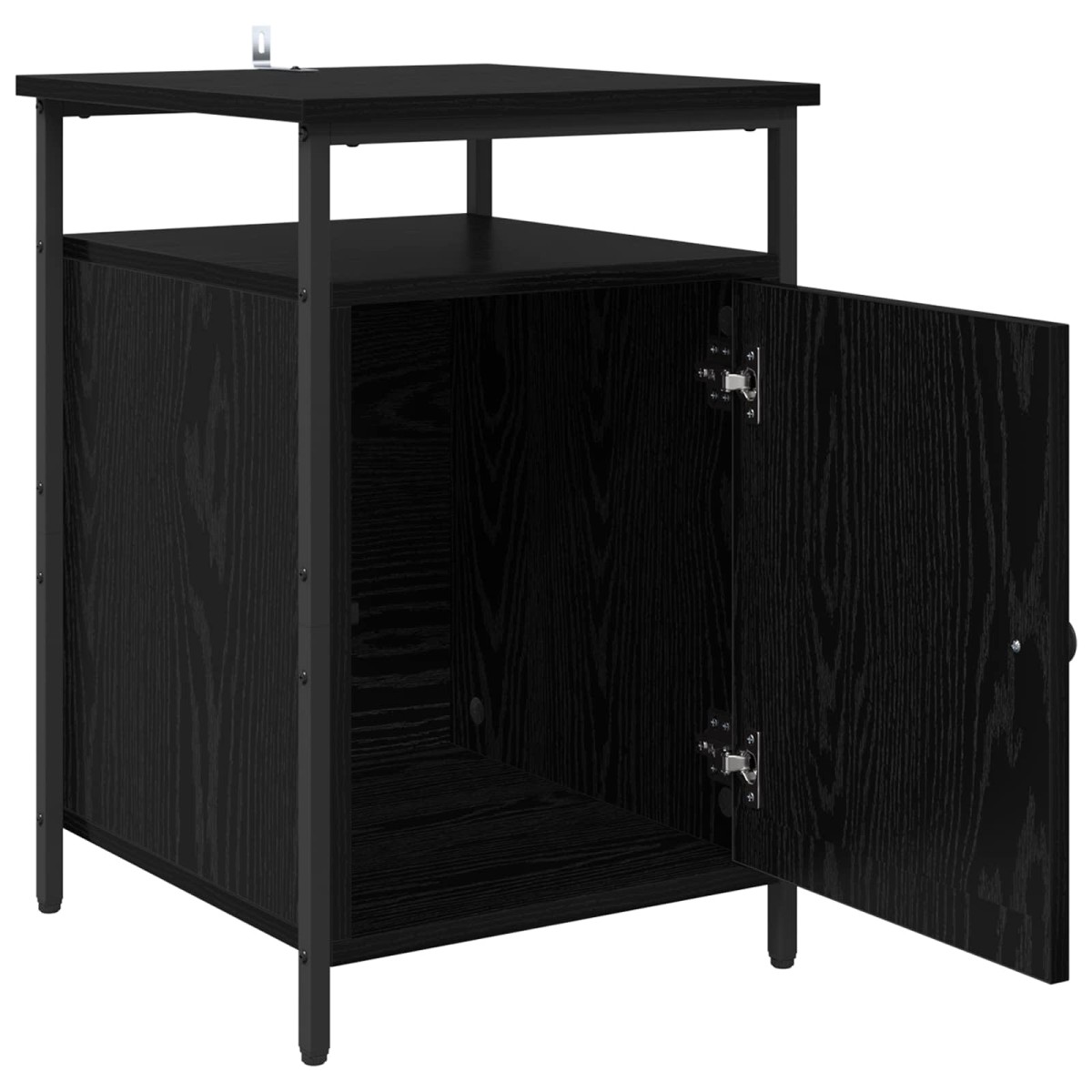 vidaXL Κομοδίνο Μαύρη Οξυά 40 x 42 x 60 εκ. Επεξεργασμένο Ξύλο