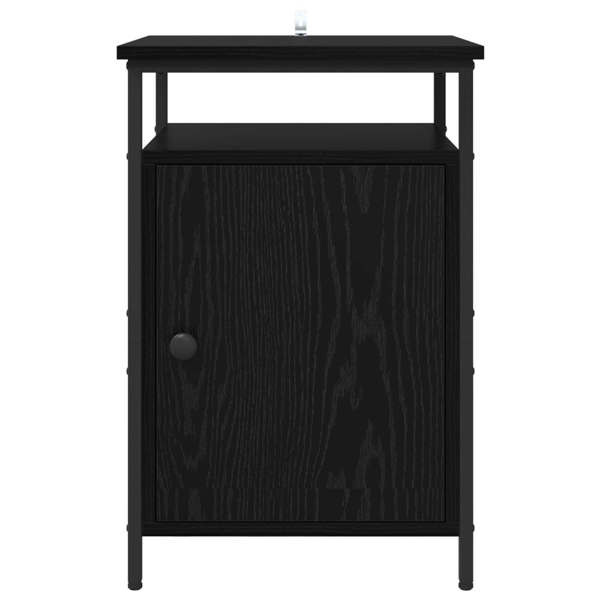 vidaXL Κομοδίνο Μαύρη Οξυά 40 x 42 x 60 εκ. Επεξεργασμένο Ξύλο