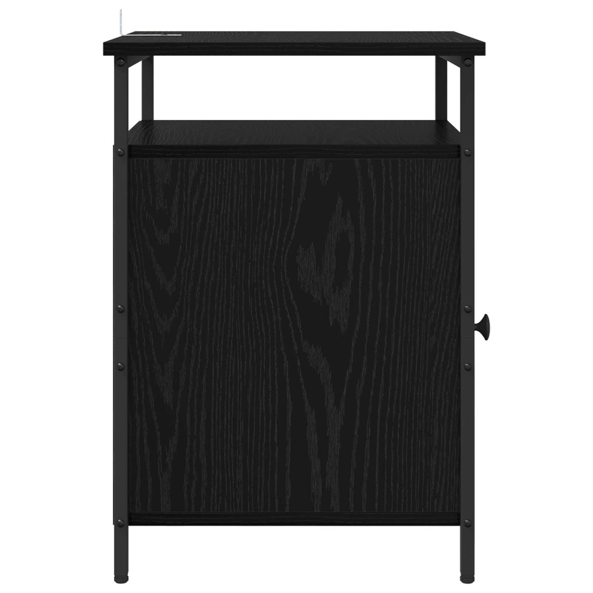 vidaXL Κομοδίνο Μαύρη Οξυά 40 x 42 x 60 εκ. Επεξεργασμένο Ξύλο