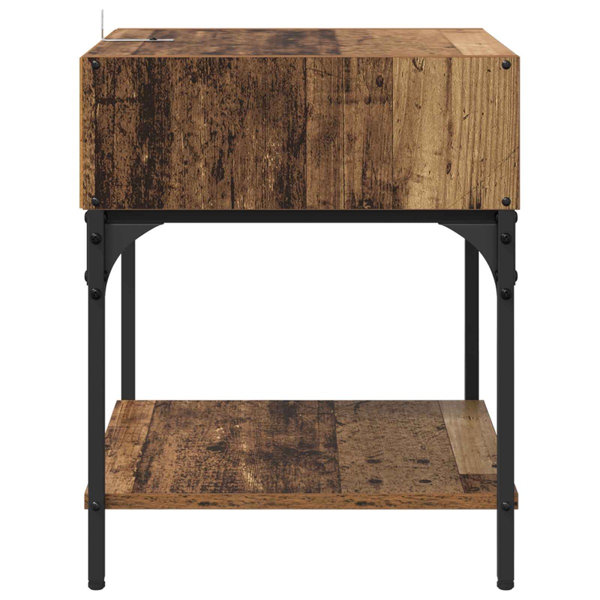 vidaXL Κομοδίνο Παλιό ξύλο 40 x 40 x 50 cm Επεξεργασμένο Ξύλο