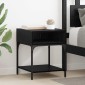 vidaXL Κομοδίνο Μαύρη Οξυά 40 x 40 x 50 cm Επεξεργασμένο Ξύλο