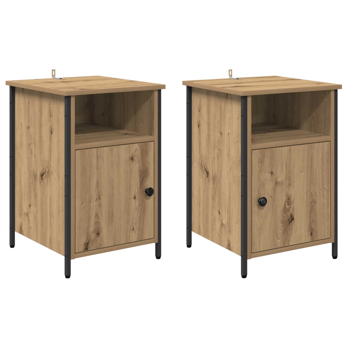vidaXL Κομοδίνο 2 τεμ. Artisan Oak 40 x 42 x 60 εκ. Επεξεργασμένο Ξύλο