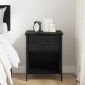 vidaXL Κομοδίνο Μαύρη Οξυά 40 x 42 x 50 cm Επεξεργασμένο Ξύλο