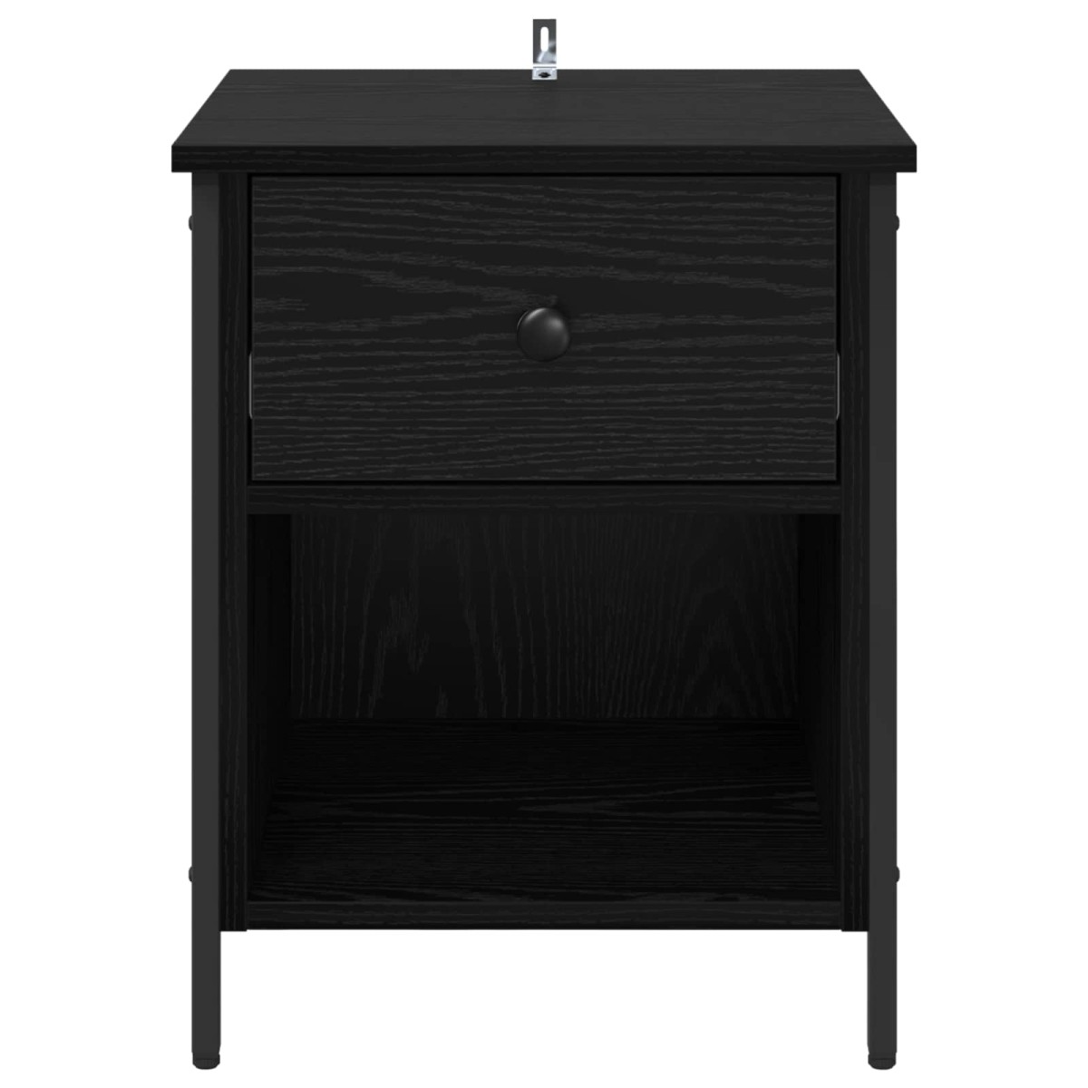 vidaXL Κομοδίνο Μαύρη Οξυά 40 x 42 x 50 cm Επεξεργασμένο Ξύλο