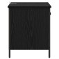vidaXL Κομοδίνο Μαύρη Οξυά 40 x 42 x 50 cm Επεξεργασμένο Ξύλο