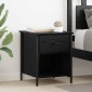 vidaXL Κομοδίνο Μαύρη Οξυά 40 x 42 x 50 cm Επεξεργασμένο Ξύλο