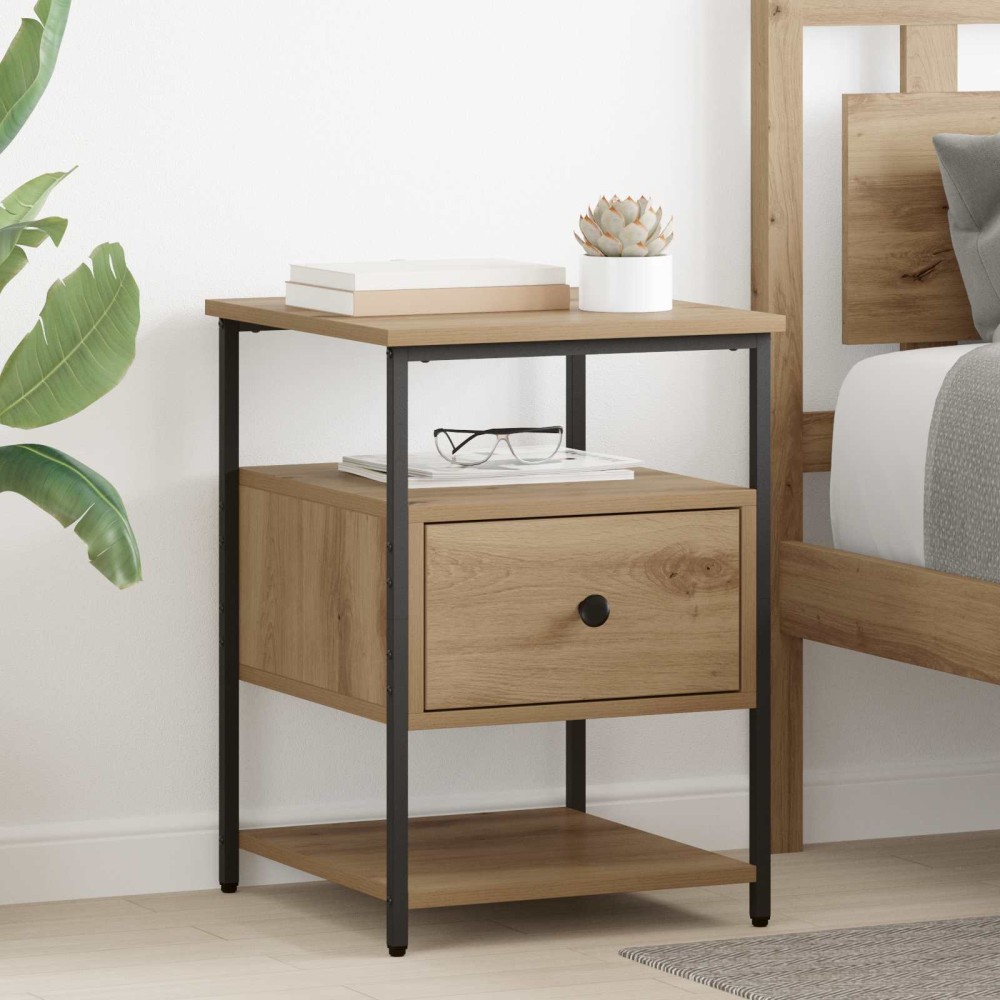 vidaXL Κομοδίνο Artisan Oak 40 x 42 x 56 εκ Επεξεργασμένο Ξύλο