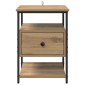 vidaXL Κομοδίνο Artisan Oak 40 x 42 x 56 εκ Επεξεργασμένο Ξύλο