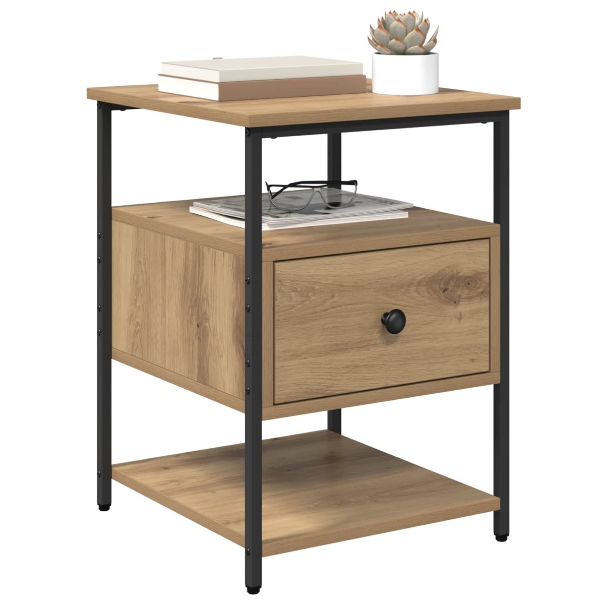 vidaXL Κομοδίνο 2 τεμ. Artisan Oak 40 x 42 x 56 εκ Επεξεργασμένο Ξύλο