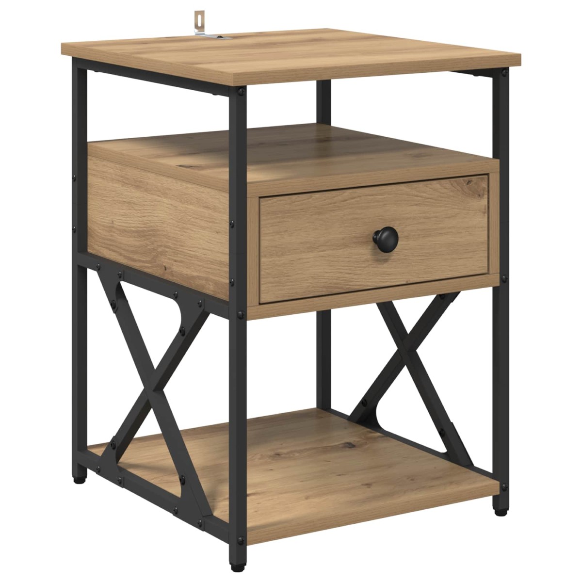 vidaXL Κομοδίνο Artisan Oak 40 x 42 x 55 εκ Επεξεργασμένο Ξύλο