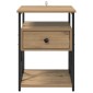 vidaXL Κομοδίνο Artisan Oak 40 x 42 x 55 εκ Επεξεργασμένο Ξύλο