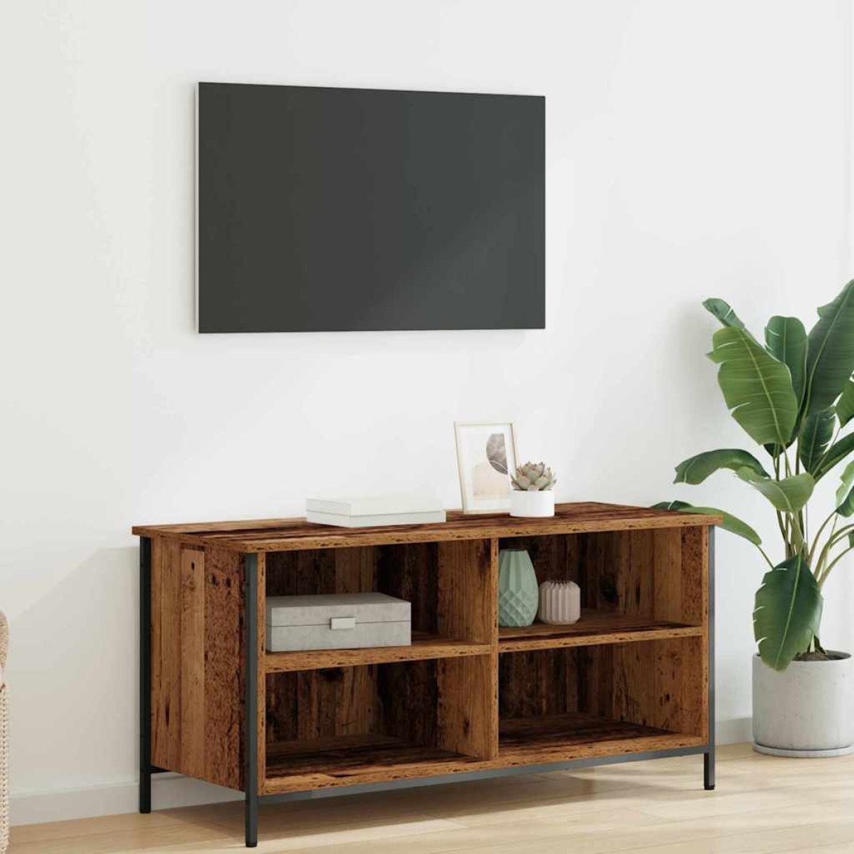 vidaXL Ντουλάπι TV 100 x 40 x 50 cm Παλιό Ξύλο Επεξεργασμένο Ξύλο