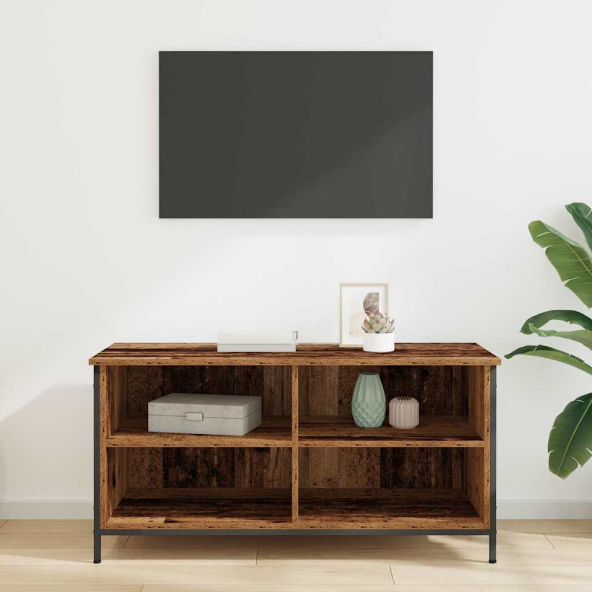 vidaXL Ντουλάπι TV 100 x 40 x 50 cm Παλιό Ξύλο Επεξεργασμένο Ξύλο