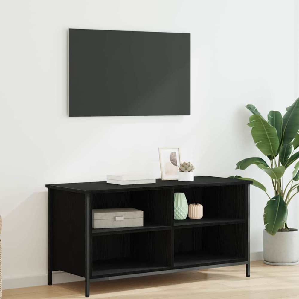 vidaXL Ντουλάπι TV 100 x 40 x 50 cm Μαύρη Οξυά Επεξεργασμένο Ξύλο