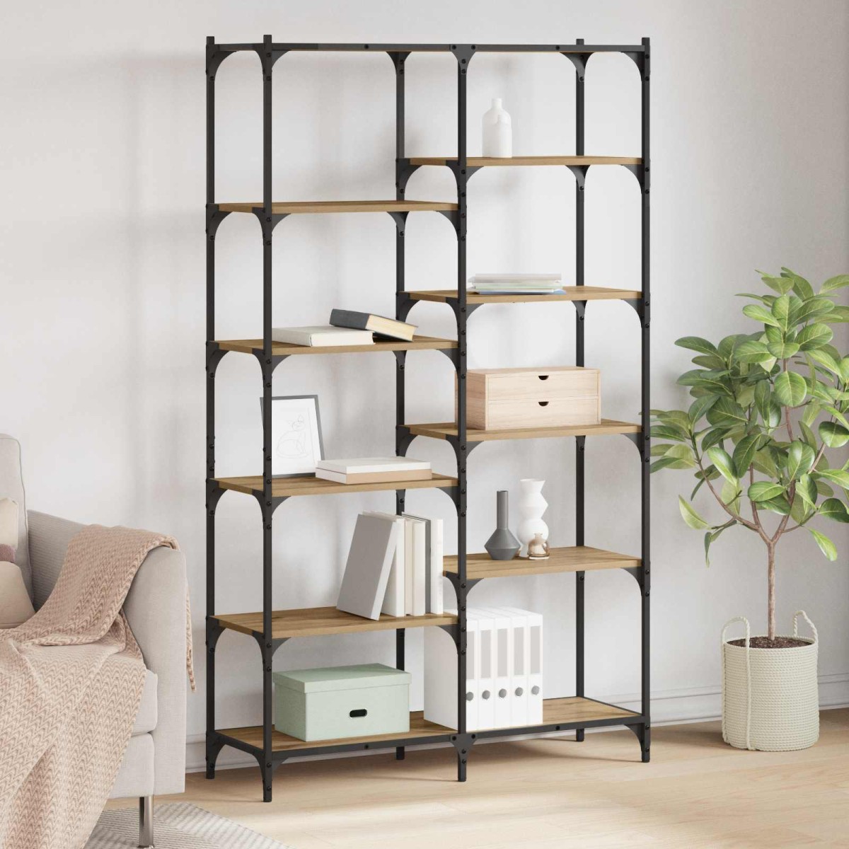vidaXL Ράφι Βιβλίων 9 επίπεδα 100 x 32 x 170 εκ Επεξεργασμένο Ξύλο