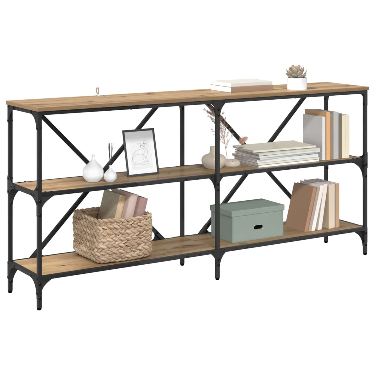 vidaXL Τραπέζι κονσόλας Artisan Oak 160 x 30 x 75 εκ