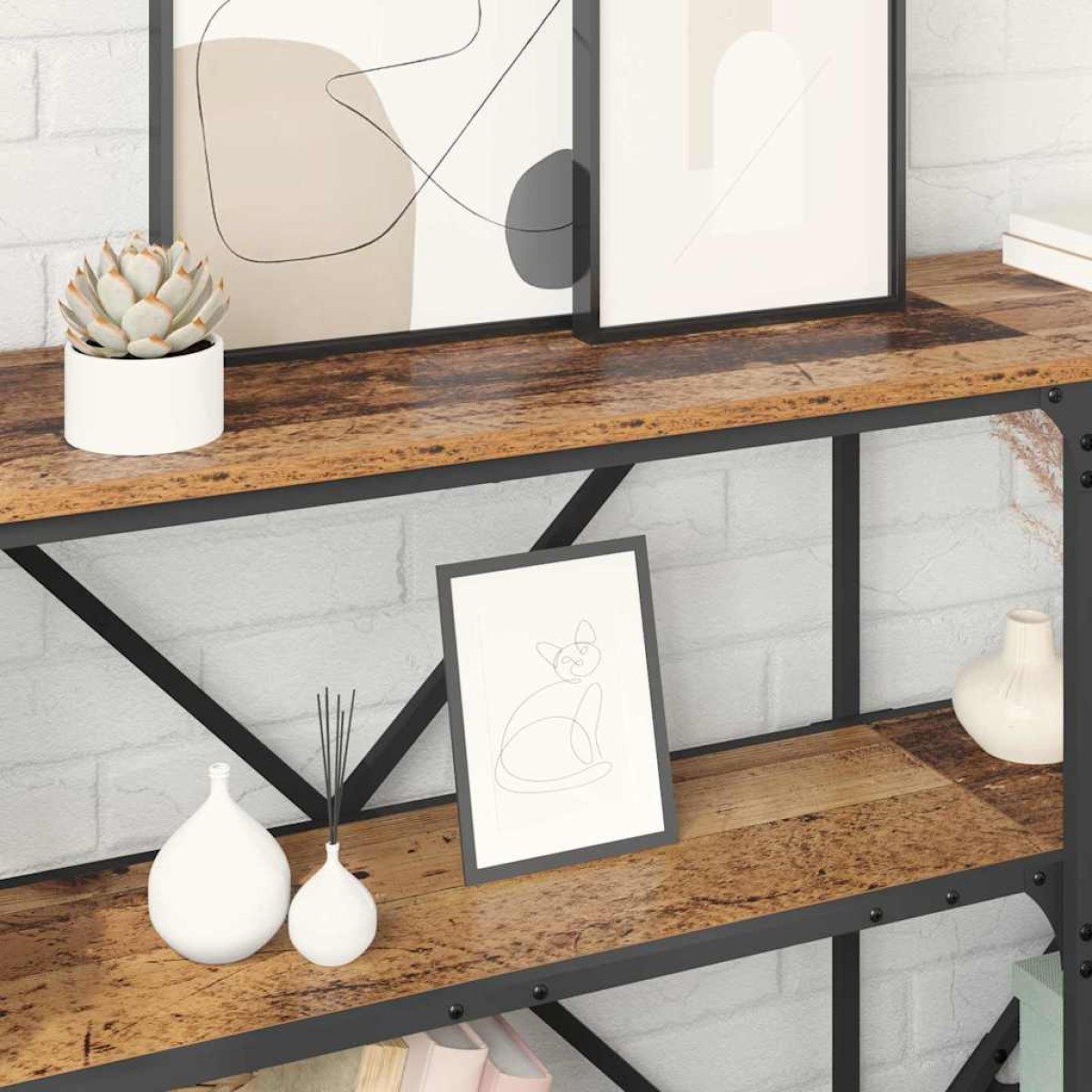 vidaXL Τραπέζι κονσόλας Παλιό ξύλο 180 x 30 x 75 εκ Επεξεργασμένο Ξύλο