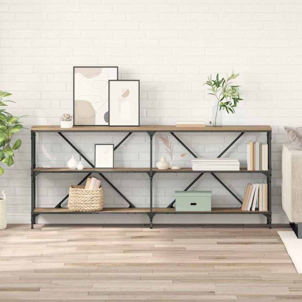 vidaXL Τραπέζι κονσόλας Artisan Oak 180 x 30 x 75 εκ
