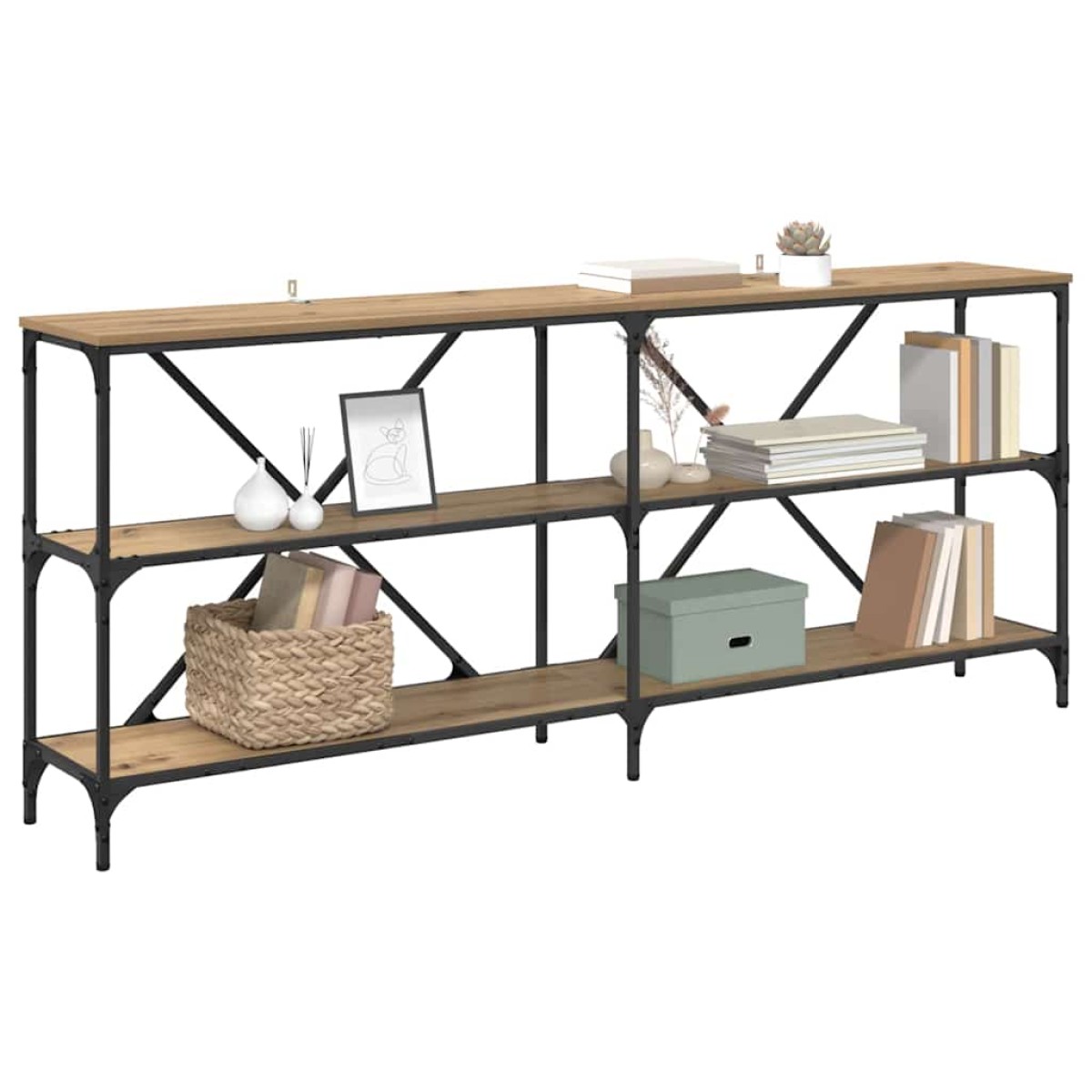 vidaXL Τραπέζι κονσόλας Artisan Oak 180 x 30 x 75 εκ