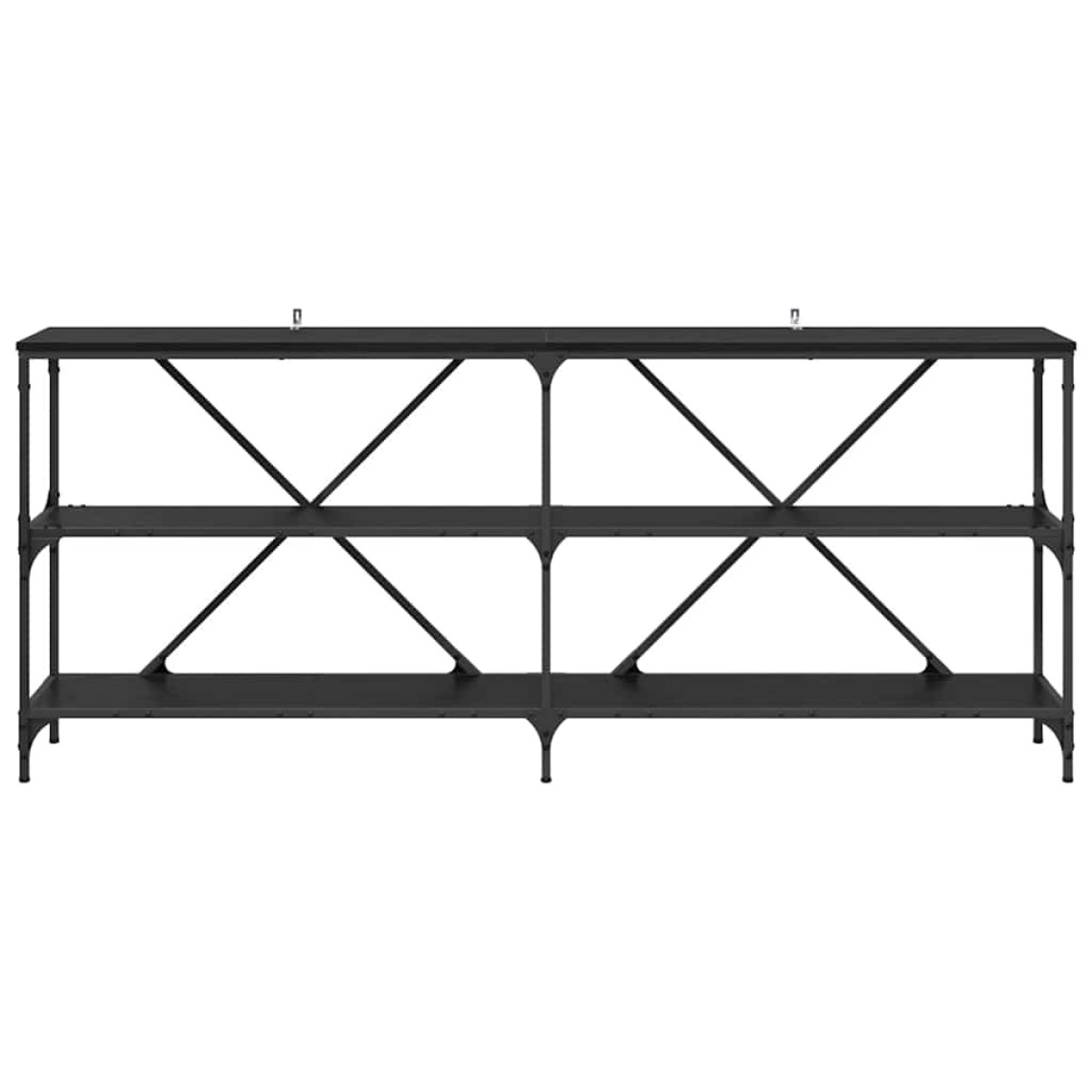 vidaXL Τραπέζι κονσόλας Μαύρη Οξυά 180 x 30 x 75 εκ Επεξεργασμένο Ξύλο