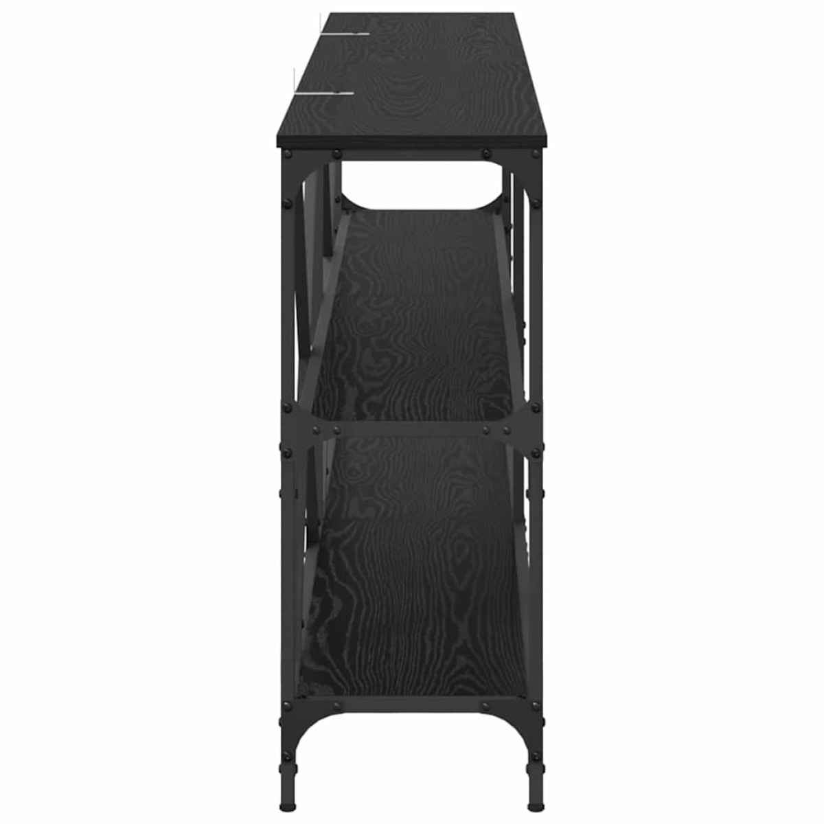 vidaXL Τραπέζι κονσόλας Μαύρη Οξυά 180 x 30 x 75 εκ Επεξεργασμένο Ξύλο