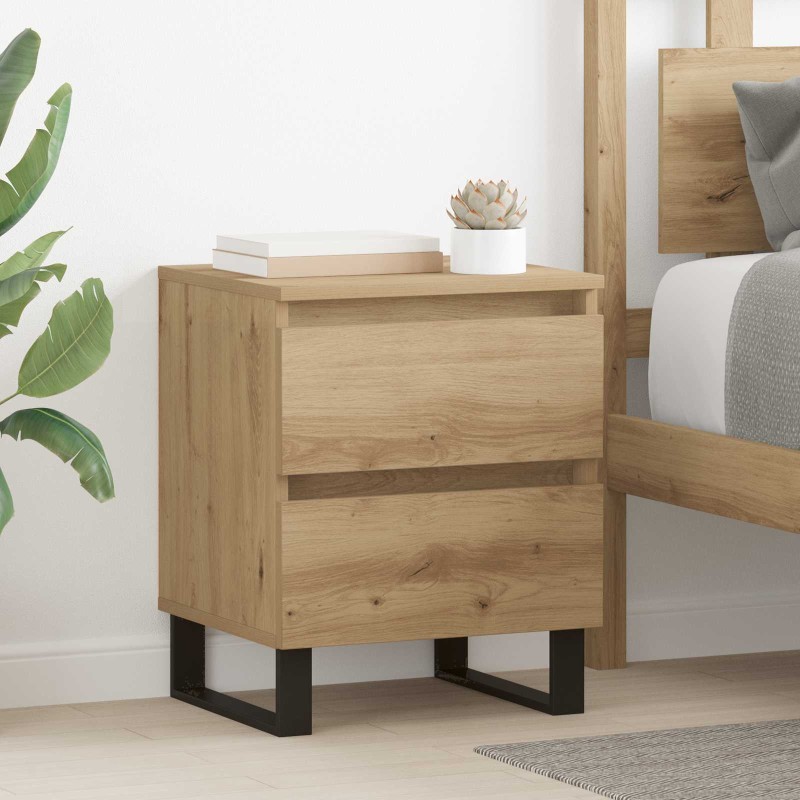 vidaXL Κομοδίνο Artisan Oak 40 x 35 x 50 εκ. Επεξεργασμένο Ξύλο