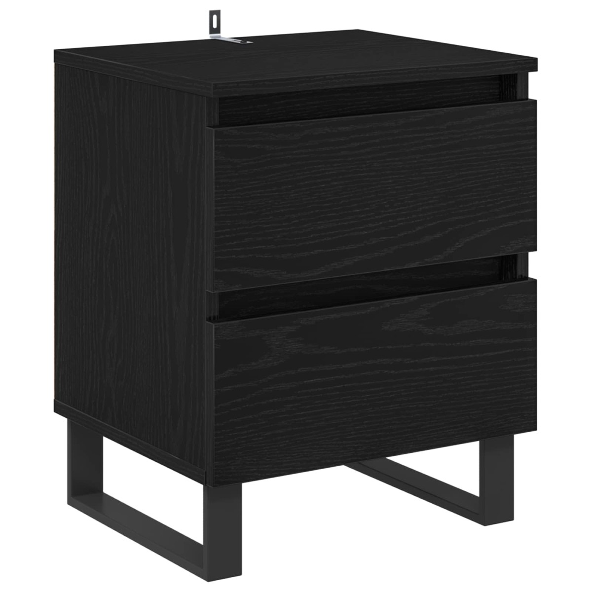 vidaXL Κομοδίνο Μαύρη Οξυά 40 x 35 x 50 εκ. Επεξεργασμένο Ξύλο