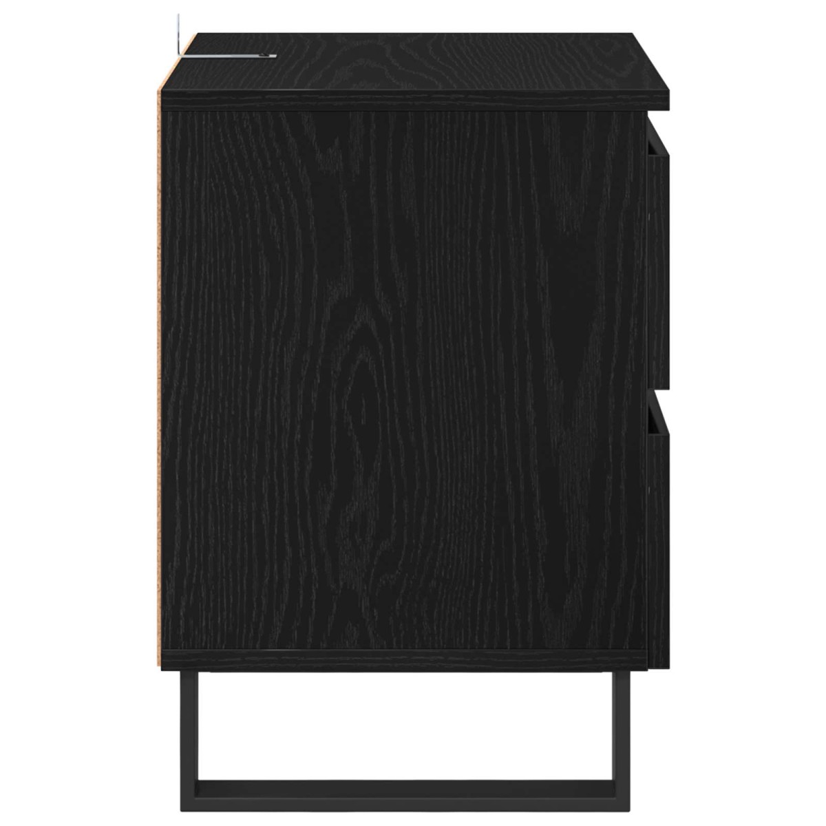vidaXL Κομοδίνο Μαύρη Οξυά 40 x 35 x 50 εκ. Επεξεργασμένο Ξύλο
