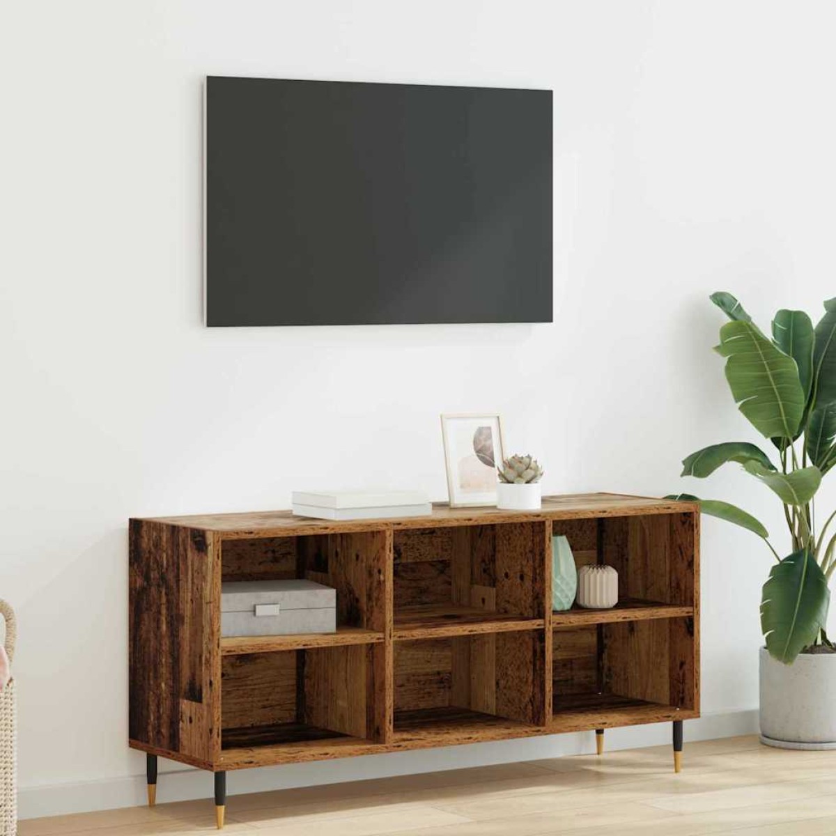 vidaXL Ντουλάπι TV 103,5 x 30 x 50 εκ Παλιό Ξύλο Επεξεργασμένο Ξύλο