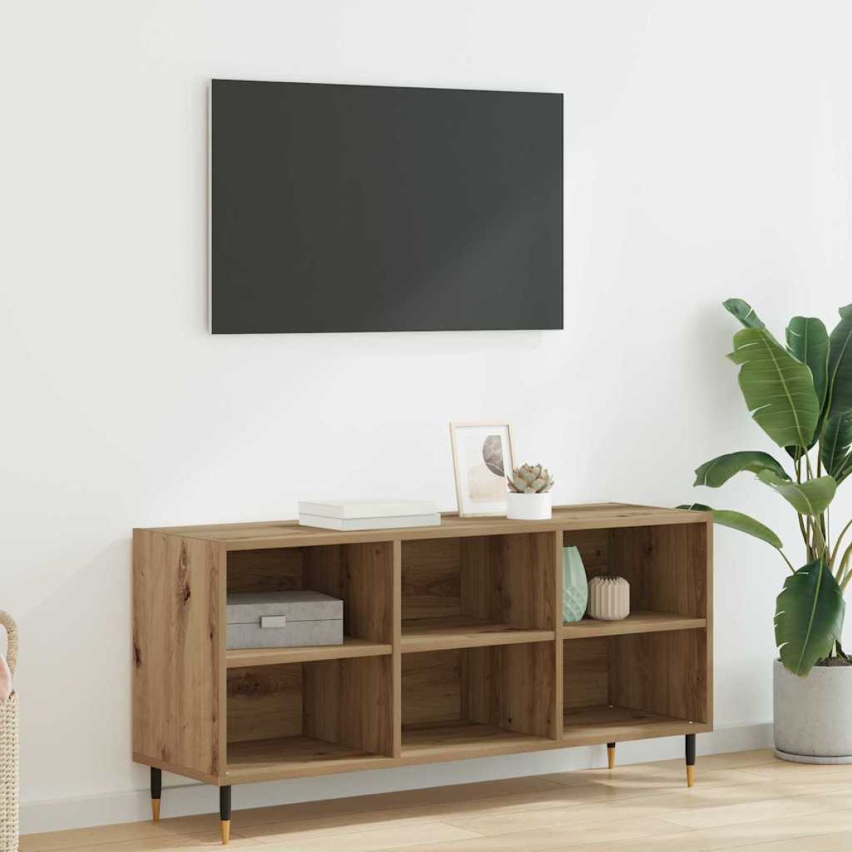 vidaXL Ντουλάπι TV 103,5 x 30 x 50 εκ Artisan Oak Επεξεργασμένο Ξύλο