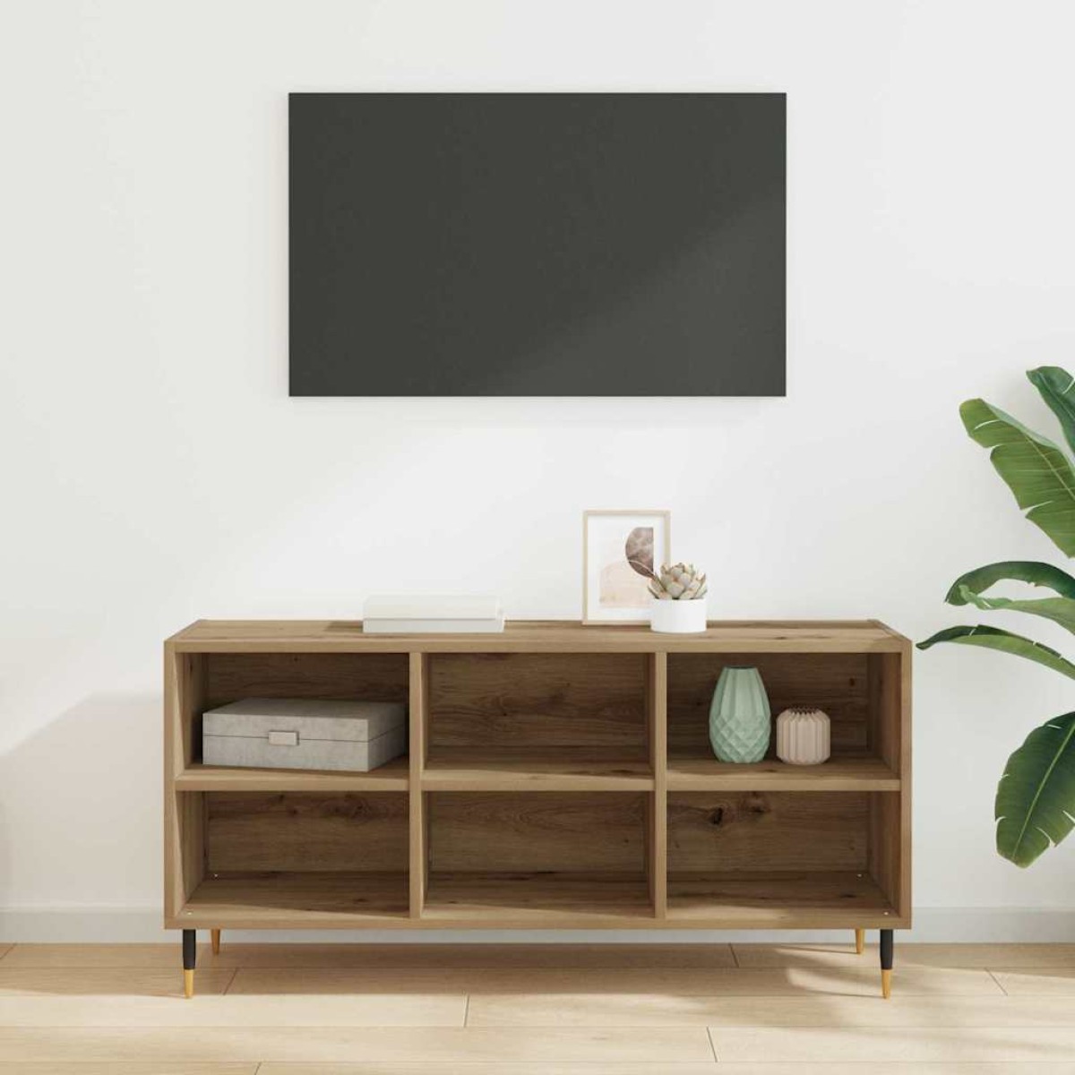 vidaXL Ντουλάπι TV 103,5 x 30 x 50 εκ Artisan Oak Επεξεργασμένο Ξύλο