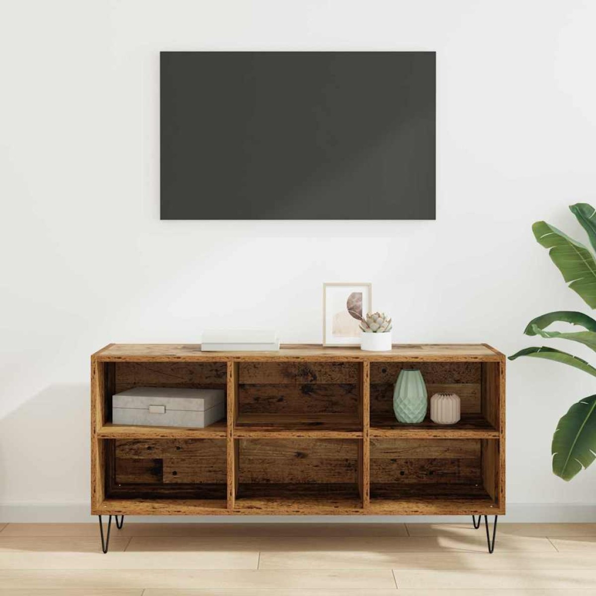 vidaXL Ντουλάπι TV 103,5 x 30 x 50 εκ Παλιό Ξύλο Επεξεργασμένο Ξύλο