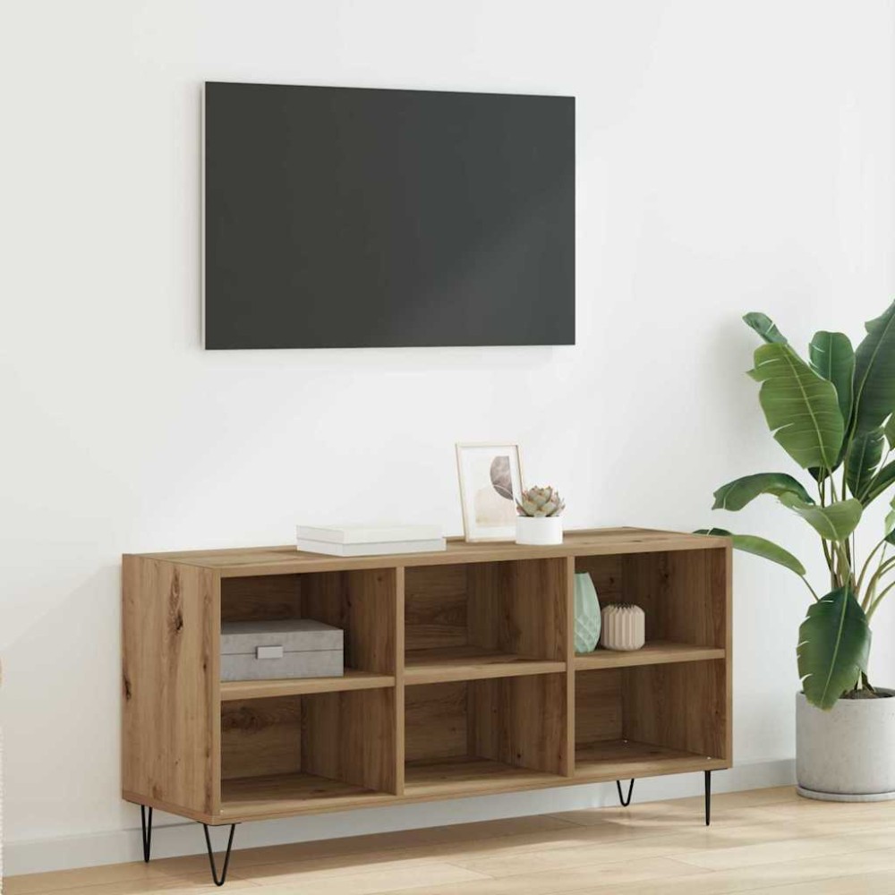 vidaXL Ντουλάπι TV 103,5 x 30 x 50 εκ Artisan Oak Επεξεργασμένο Ξύλο