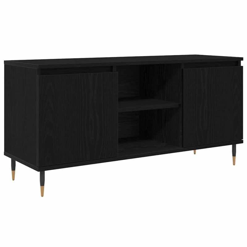 vidaXL Ντουλάπι TV 104 x 35 x 50 εκ. Μαύρη Οξυά Επεξεργασμένο Ξύλο