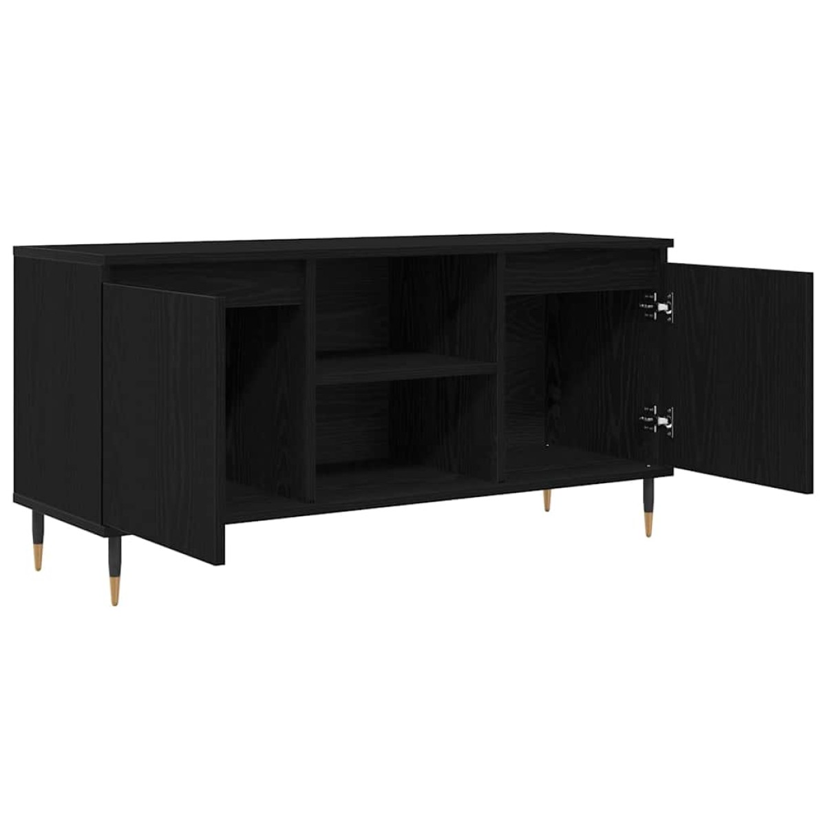 vidaXL Ντουλάπι TV 104 x 35 x 50 εκ. Μαύρη Οξυά Επεξεργασμένο Ξύλο