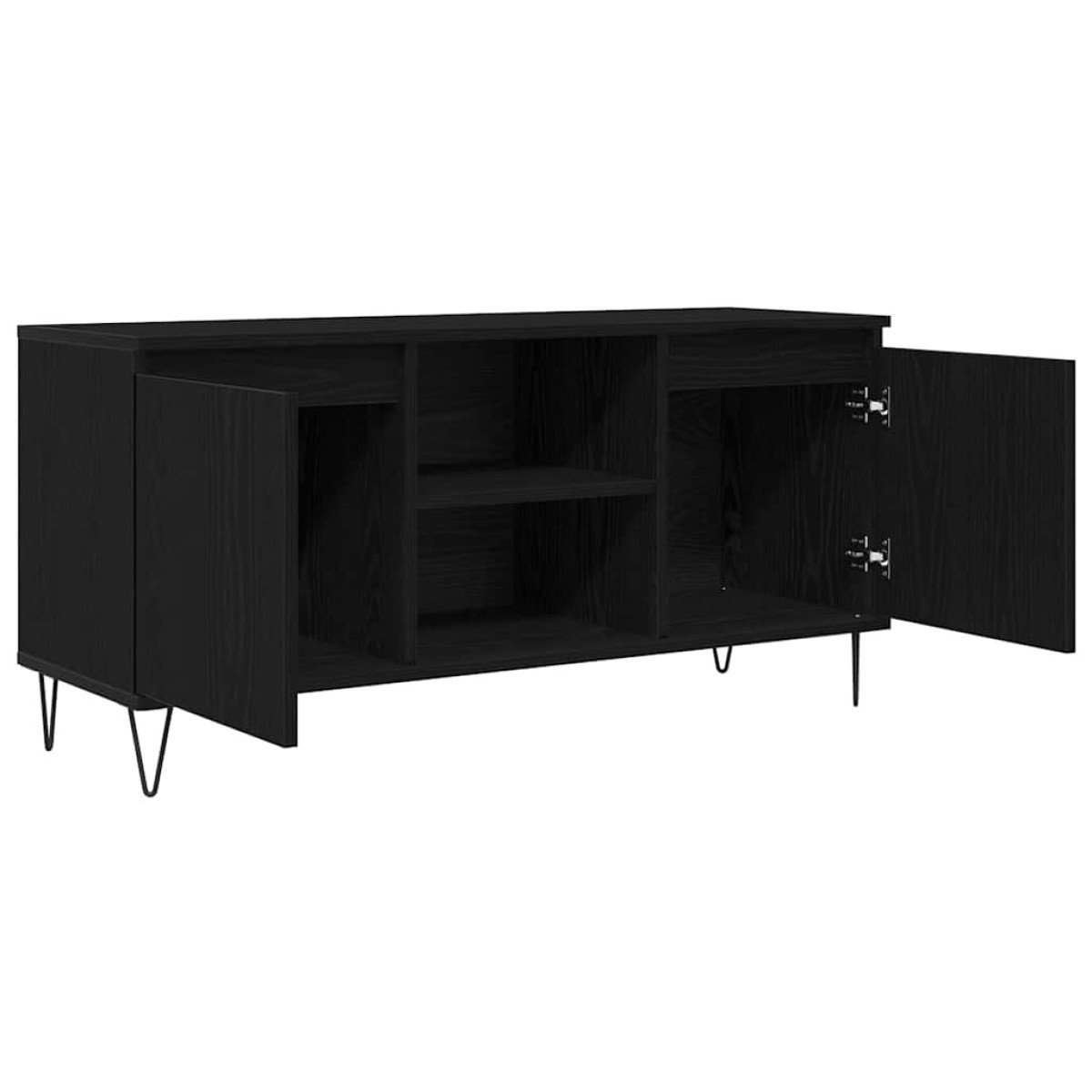vidaXL Ντουλάπι TV 104 x 35 x 50 εκ. Μαύρη Οξυά Επεξεργασμένο Ξύλο