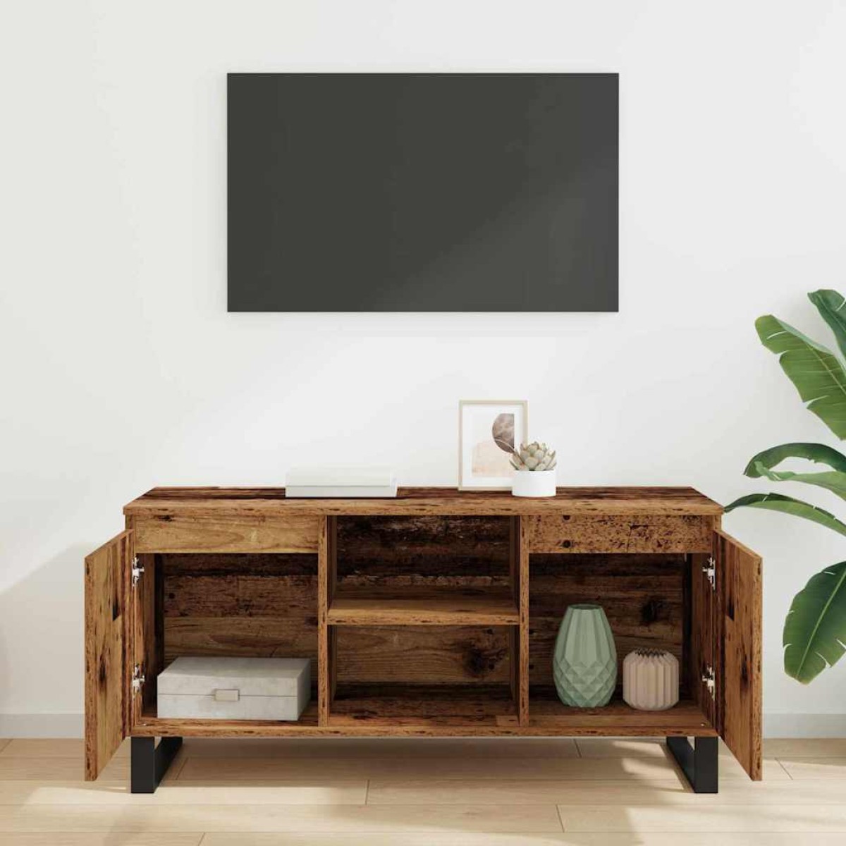 vidaXL Ντουλάπι TV 104 x 35 x 50 εκ. Παλιό Ξύλο Επεξεργασμένο Ξύλο