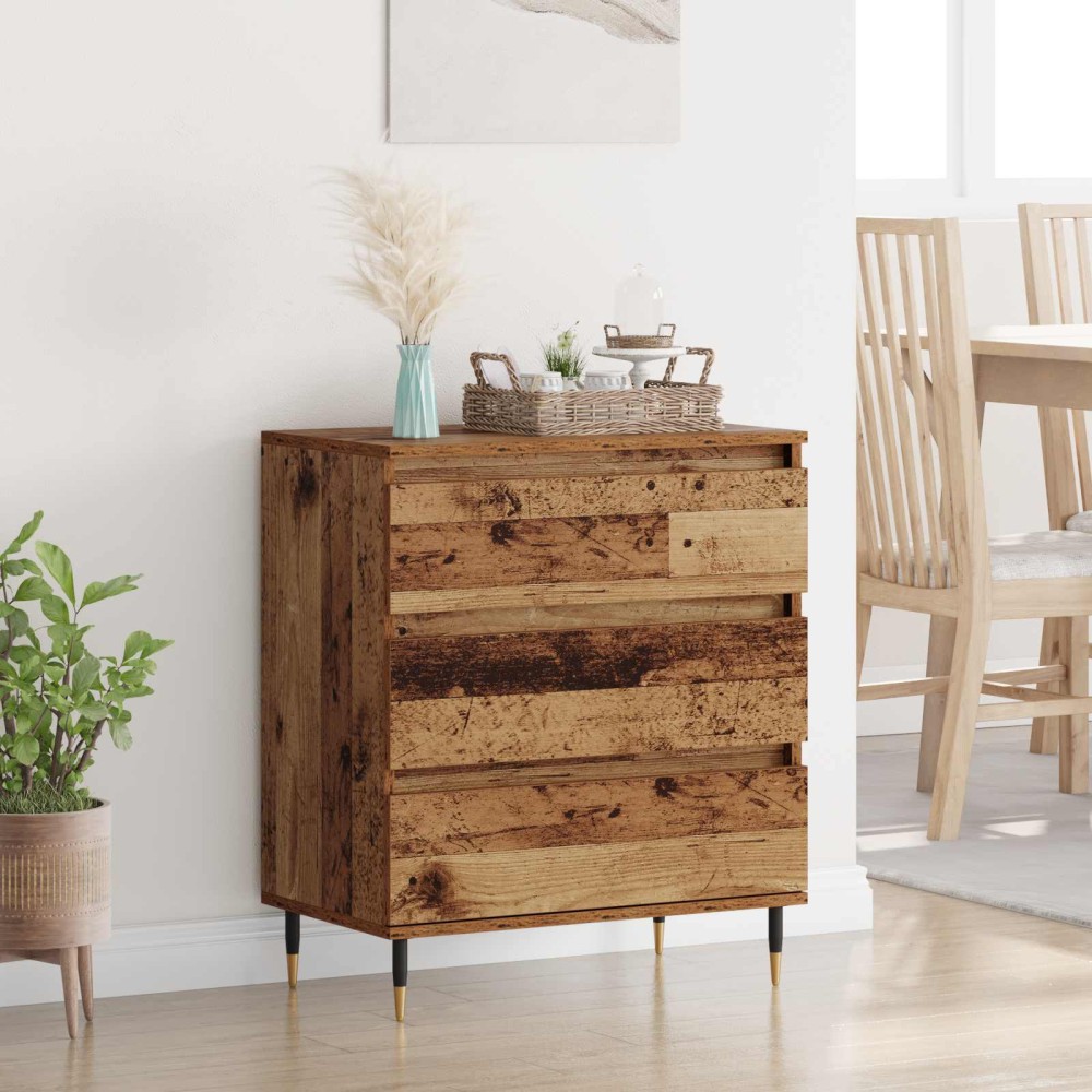 vidaXL Πλαϊνό γραφείο Παλιό Ξύλο 60 x 35 x 70 cm Επεξεργασμένο Ξύλο