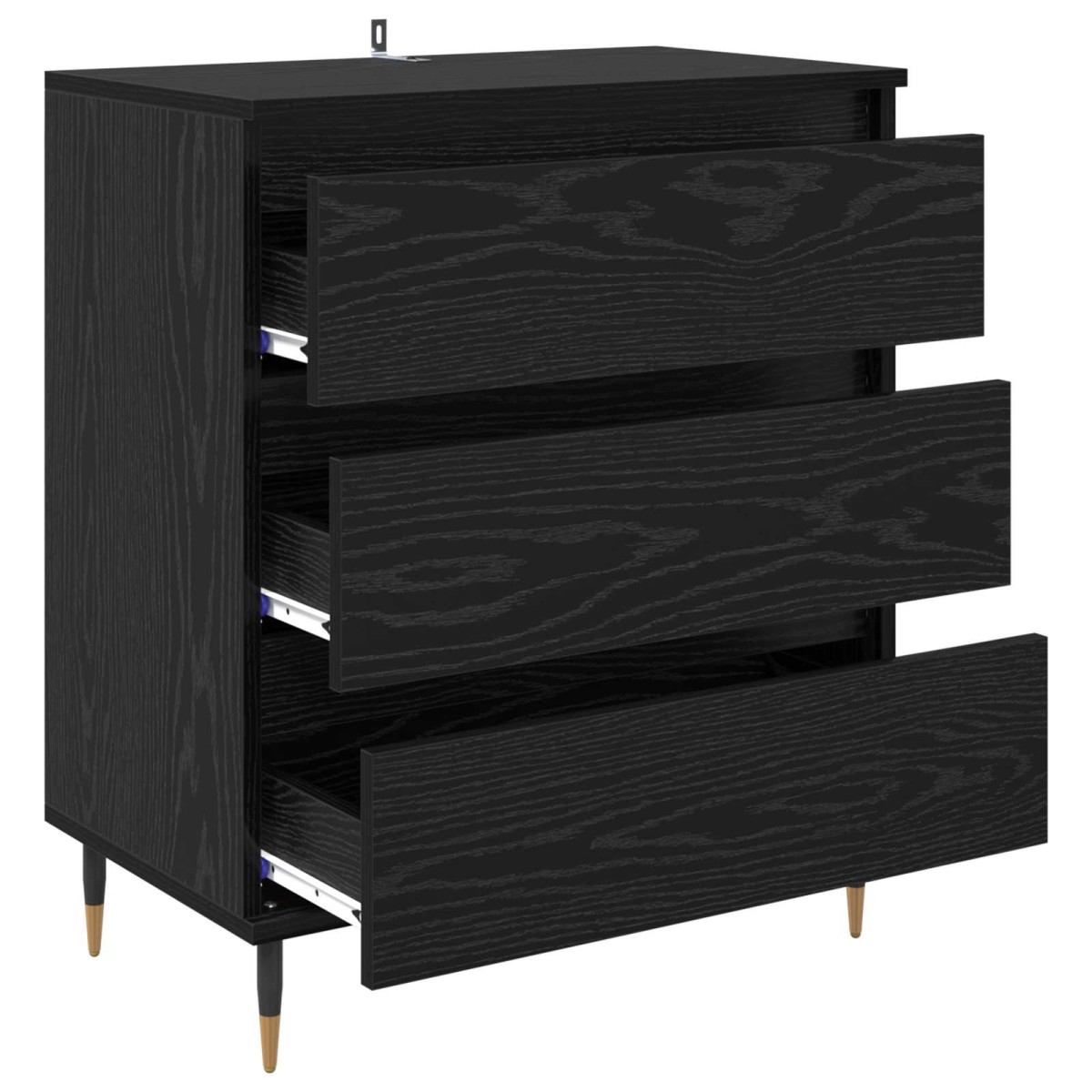 vidaXL Πλαϊνό γραφείο Μαύρη Οξυά 60 x 35 x 70 cm Επεξεργασμένο Ξύλο